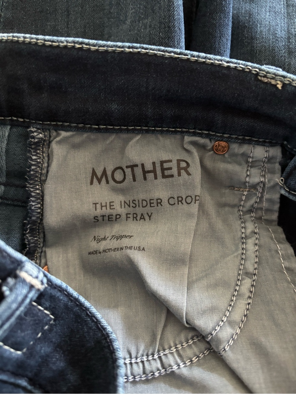 Mother Denim The Insider Crop Step Fray High Rise Night Tripper - Picture 9 of 10